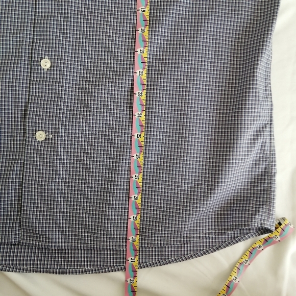 Eton Contemporary Fit Plaid Button Up Dress Shirt 16 Large - Picture 14 of 16